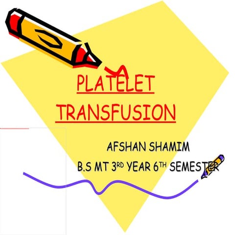 Platelet Transfusion Afshan