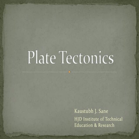 Plate tectonics