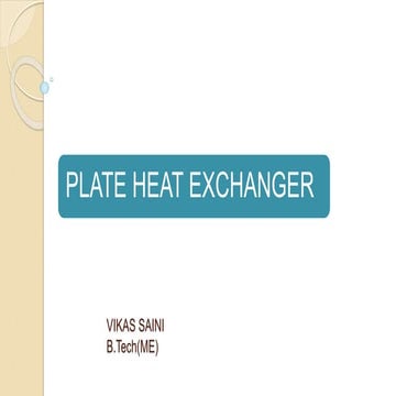Plate type heat exchanger by vikas saini | PPT