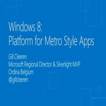 #win8acad : Platform for Metro Style Apps