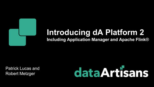 data Artisans Product Announcement