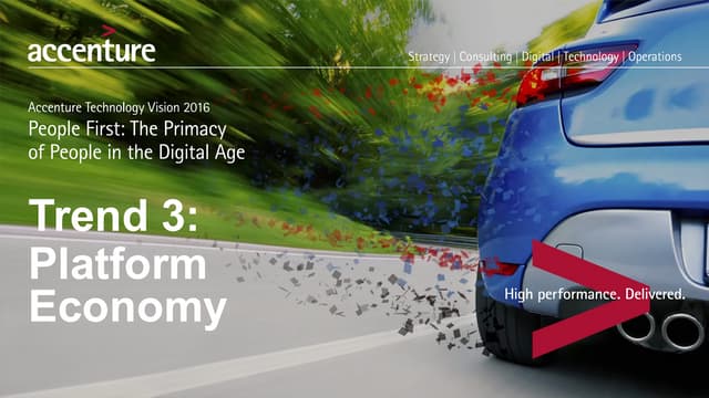 Platform Economy - Tech Vision 2016 Trend 3
