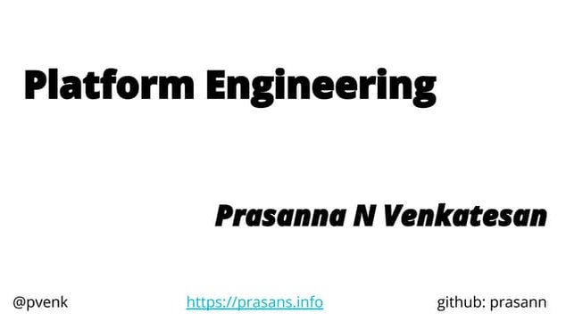 Platform engineering