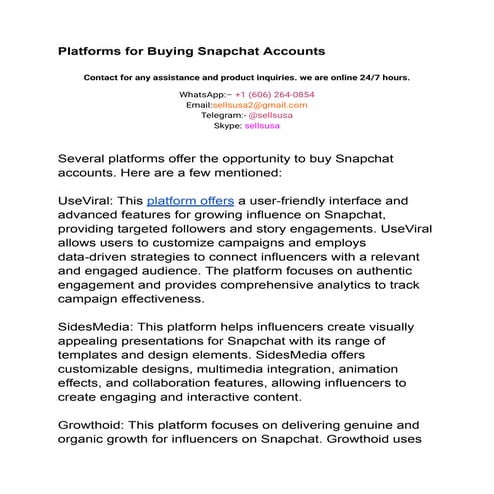 Platforms for Buying Snapchat Accounts.pdf