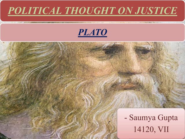 PLATO's political thought on Justice