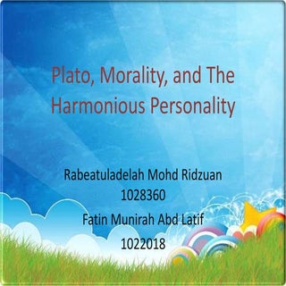 Plato, morality, and the harmonious...