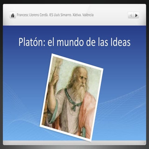 La participación (methesis) y la imitación (mimesis) en Platon. | PPTX