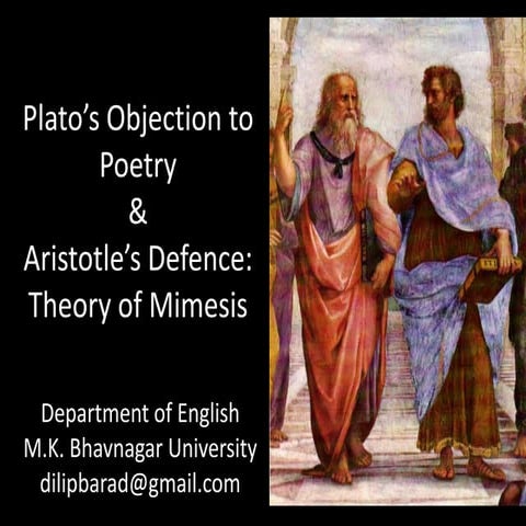Plato's Objection to Poetry and Aristotle's Defence