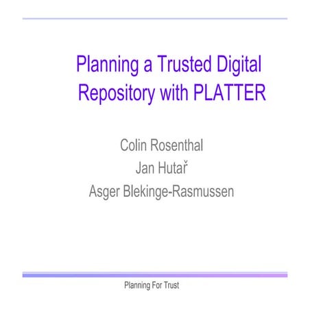 Platter Colin Rosenthal