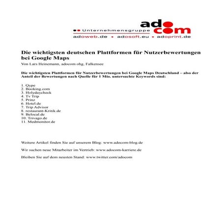 Plattformen Google maps