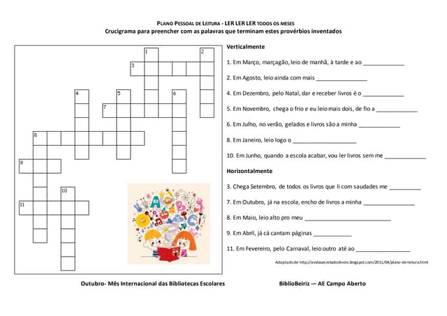 Palavras cruzadas  - Plano Pessoal ...