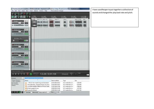 Playback rate and pitch