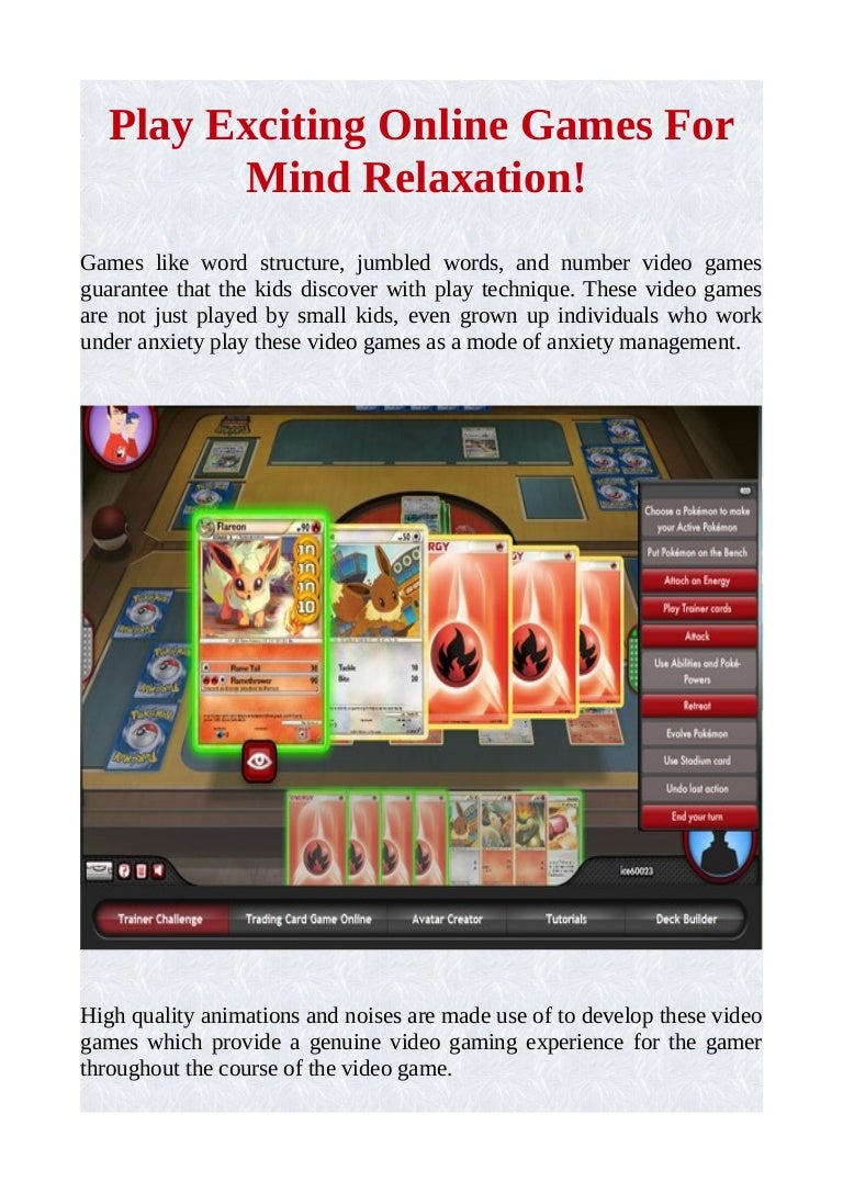 Play exciting online games for mind relaxation!