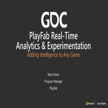 PlayFab analytics gdc