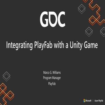 PlayFab and unity gdc2019