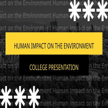 Modern Illustrative Human Impact on the Environment Lesson for High ...