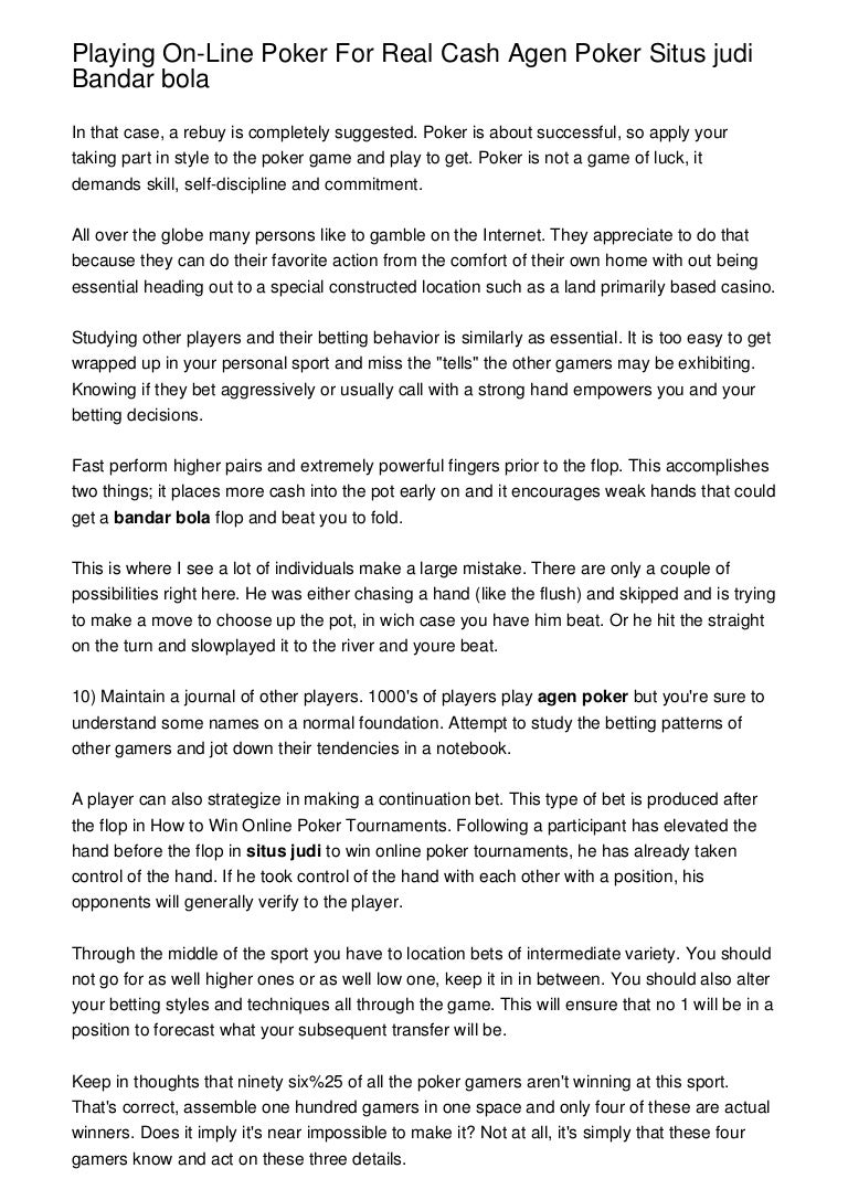 Poker patterns names list