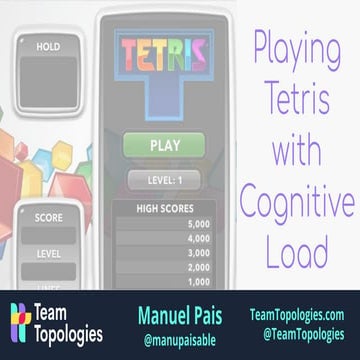 Playing Tetris with Cognitive Load @ Craft Conference, Jun 2021