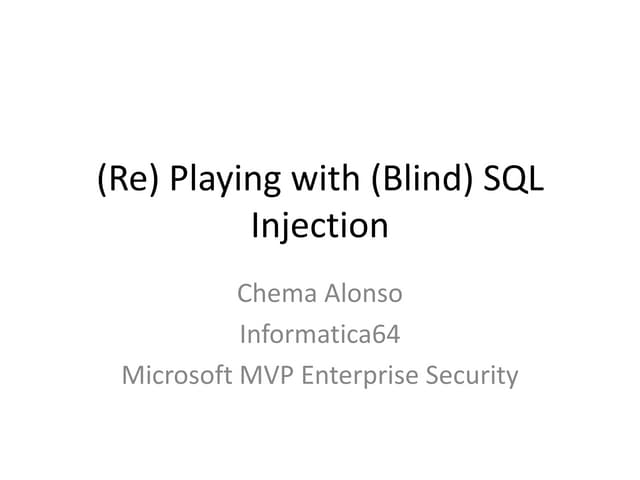 Playing With (B)Sqli