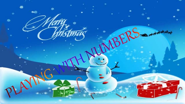 Playing with numbers