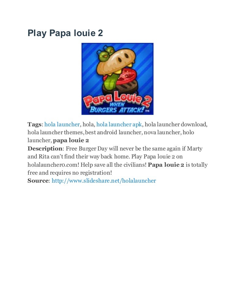papa louie 2 free download for android
