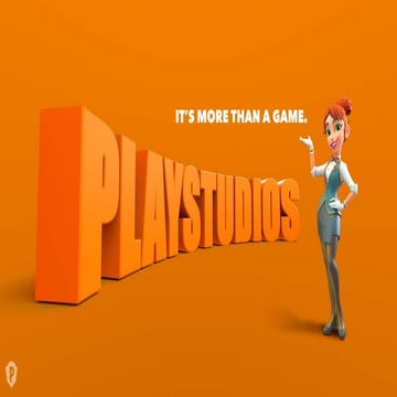 PLAYSTUDIOS Pitch Deck: $1.1B SPAC merger with Acies