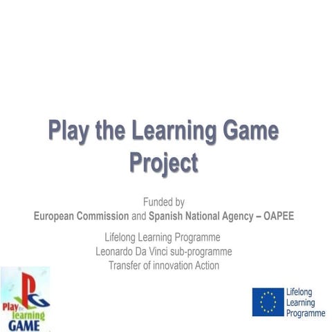 Play the learning game project