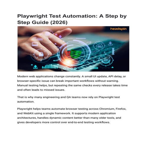 Playwright Testing Guide for QA Engineers.pdf
