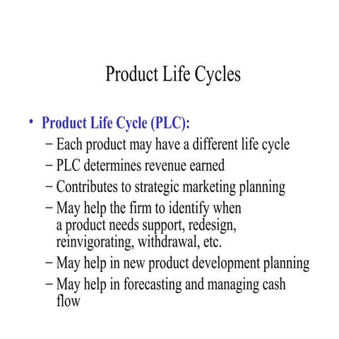 Product life cycle