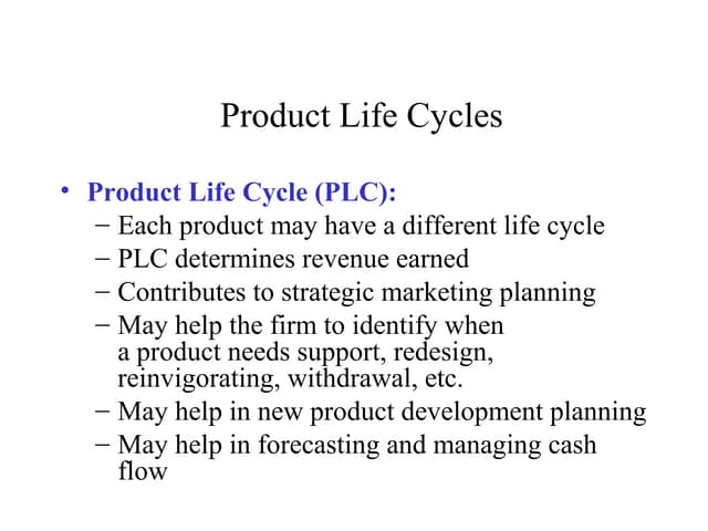 Product life cycle