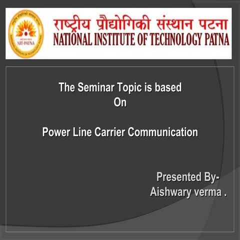 Power Line Carrier Communication seminar