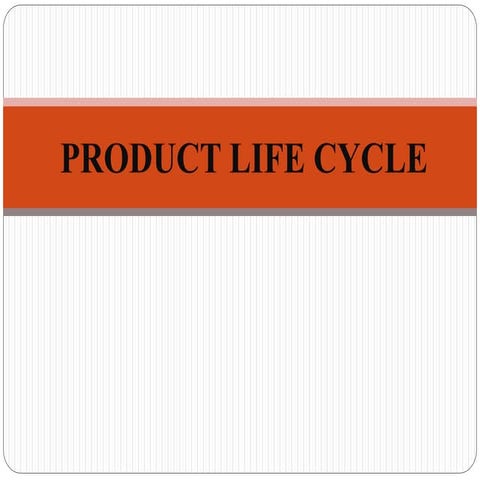 PRODUCT LIFE CYCLE