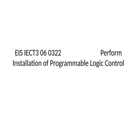 Perform Installation of Programmable PLC.pptx