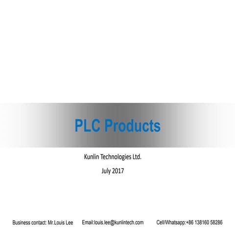 PLC ( replacement of S7 200)   Kunlin Technologies Ltd.