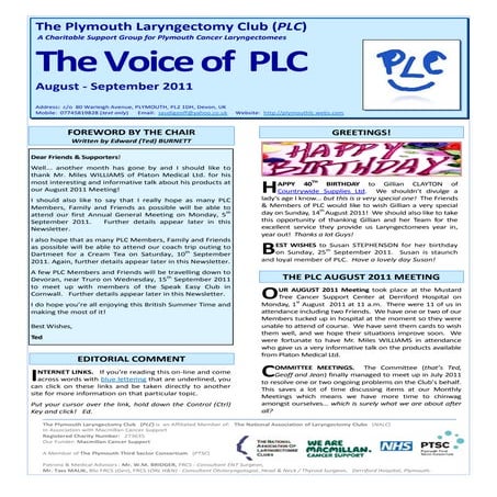 The Voice of PLC (August  - September 2011)