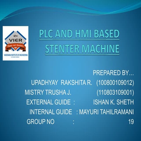 Plc and hmi baed stenter machine01