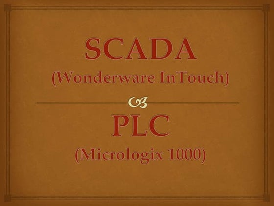 PLC SCADA TYPICAL ARCHITECTURE by Techwise.pptx