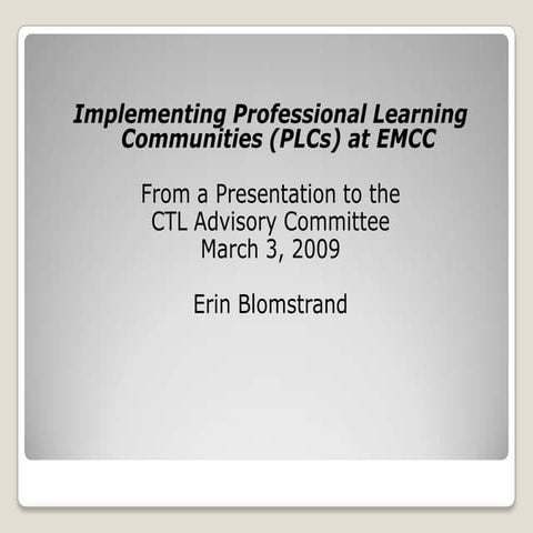 Professional Learning Communities at Estrella Mountain