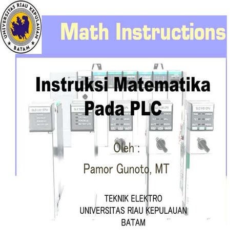 PLC Instruksi Matematika (25 Januari 2021) | PPTX