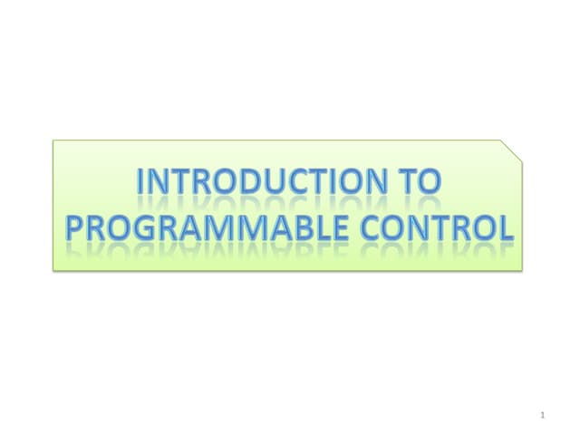 Plc (introduction and logic)