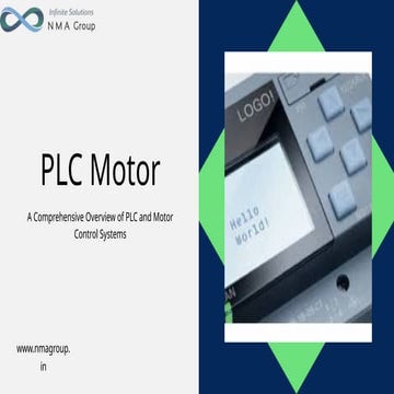 Introduction to PLC Motor Control is the use of programmable logic controllers.