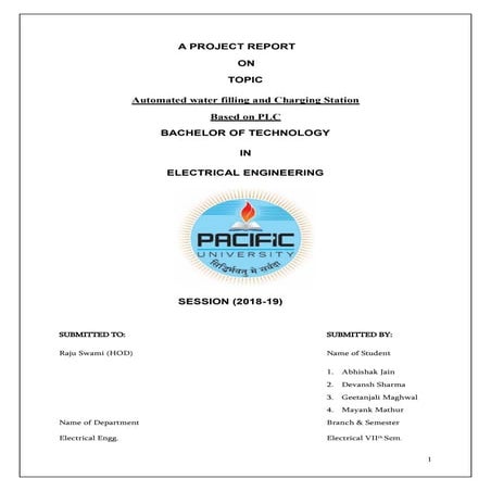 Automated Water Filling and Mobile Charging Station Based on PLC