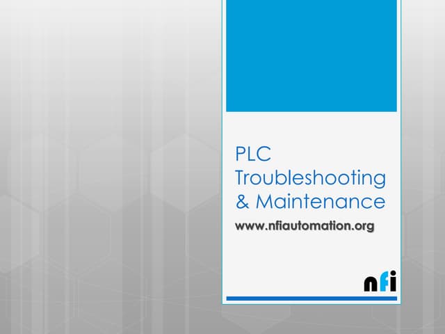 PLC Troubleshooting & Maintenance