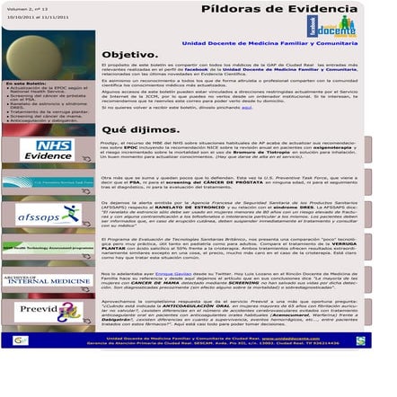 Píldoras de Evidencia 13 UDFI MFyC Ciudad Real