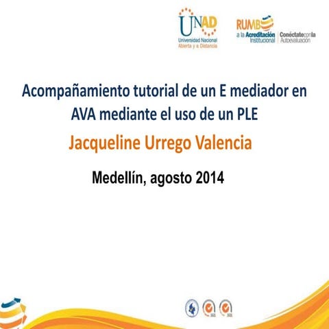 Acompañamiento tutorial de un E mediador en AVA mediante el uso de un PLE