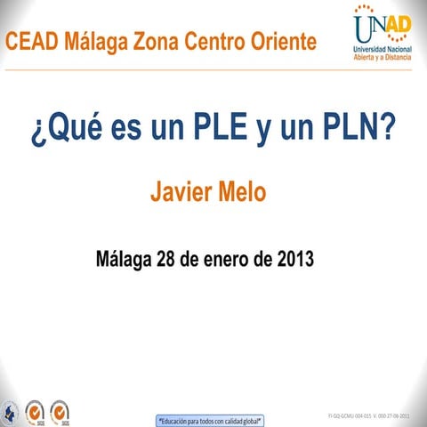 Que es un PLE y un PLN