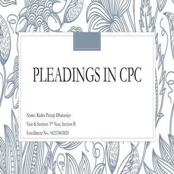 Pleadings in Civil Procedure Code.pptx