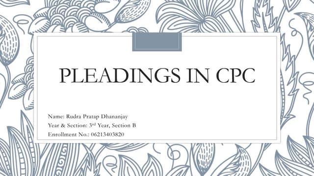 Pleadings in Civil Procedure Code.pptx