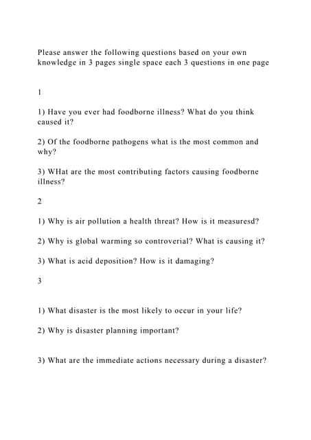 Please Answer The Following Questions Based On Your Own Knowledge In Docx Please Answer The Following Questions Based On Your Own Knowledge In Docx