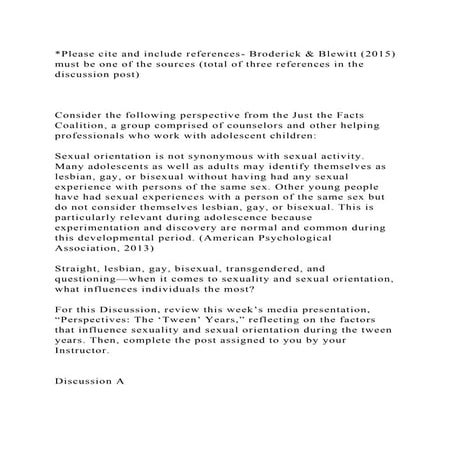 Please cite and include references- Broderick & Blewitt (2015) must.docx